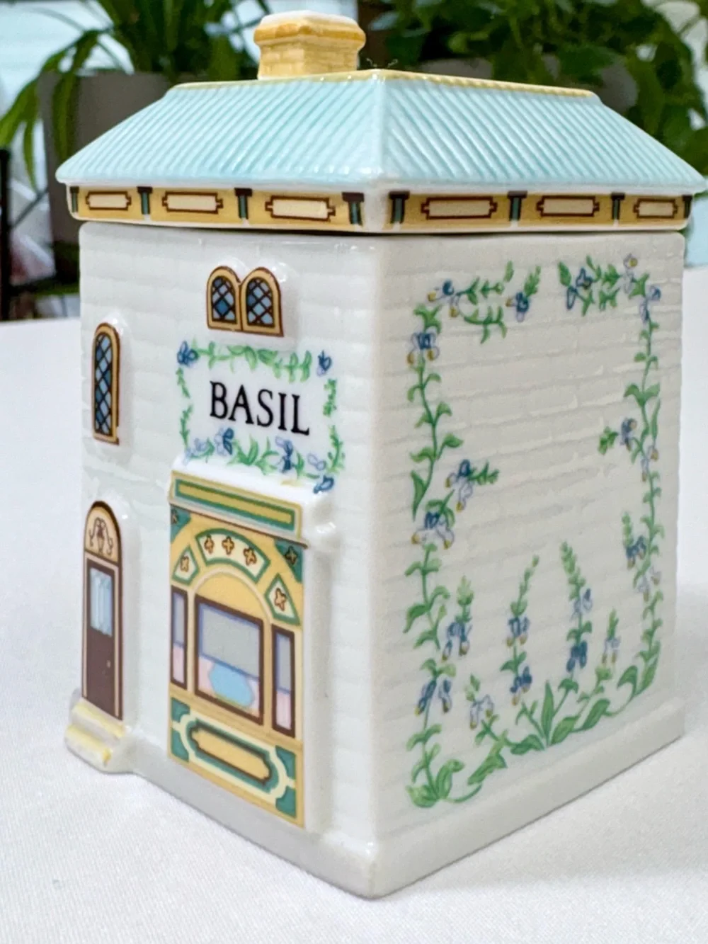 Vintage 1989 Lenox Spice Village “Basil” Jar House